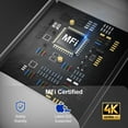 thumbnail image 3 of Apple USB-C to HDMI Cable 4K@60Hz for iPhone 15 16 17 Series, 6FT Nylon-Braided High-Speed Type C to HDMI 2.0 Cord Thunderbolt 5/4/3 for MacBook Pro/Air, iPad Pro, iMac, Galaxy S25 S24, Surface, 3 of 7