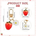 thumbnail image 2 of 4 llaveros de fresa con diseño de margaritas y fresas, accesorios decorativos para mujer., 2 of 5