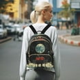 thumbnail image 7 of FORMRS Mini Backpack Purse for Women Travel Daypack Casual Shoulder Bag, Red Sitting on The Moon, 7 of 7
