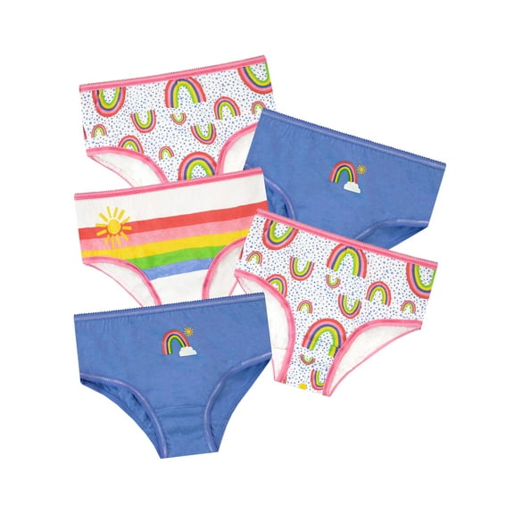 Harry Bear Girls Rainbow Underwear 5 Pack | Sizes 2T-10