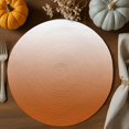 thumbnail image 2 of Fall Round Placemats Set of 4 Orange Ombre Place Mats Thanksgiving Woven Placemat Fall Orange Farmhouse Circle Braided Table Mat for Kitchen Dining Table Autumn Party Home Decor 15 Inch, 2 of 9