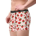 thumbnail image 2 of Xecao Strawberries Print Men's Underwear Boxer Briefs Pack - Your ComfortSoft, Moisture-Wicking, and Breathable Choice for Men's Underwear-Small, 2 of 5