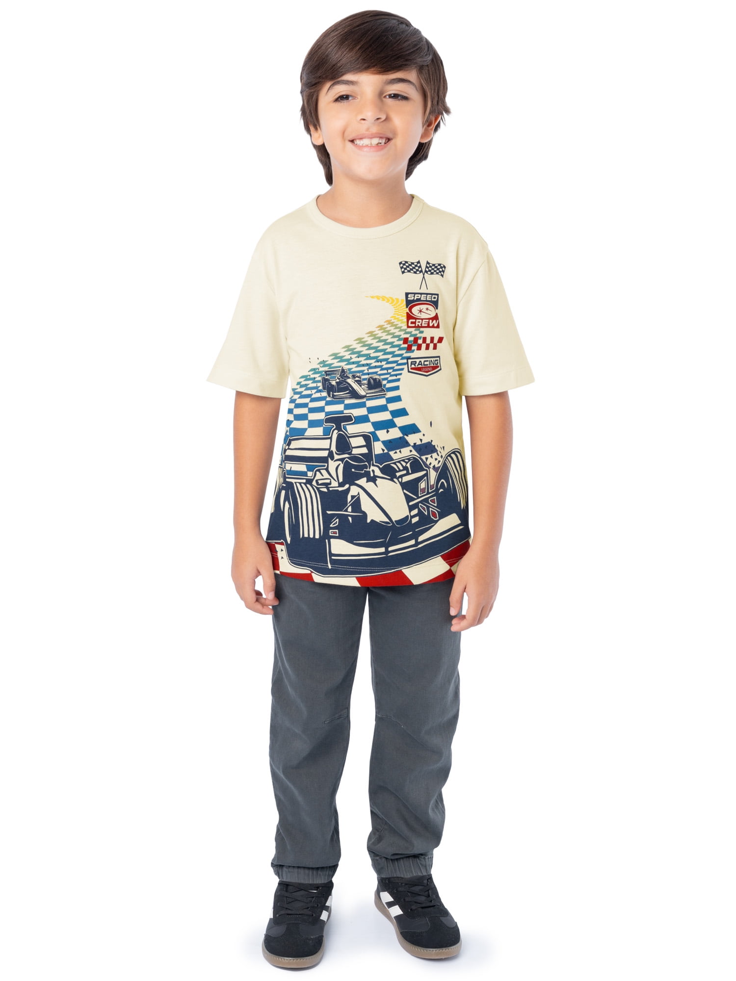 Wonder Nation Boy's Short Sleeve Elevated Graphic T-Shirt, Sizes 4-18 & Husky