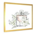 thumbnail image 2 of Designart 'Bouquet of Flowers and Perfume Bottle II' Traditional Framed Art Print, 2 of 4