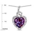 thumbnail image 2 of Star K� Double Love Heart Halo Pendant Necklace with 8mm Simulated Alexandrite, 2 of 9