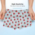 thumbnail image 3 of Yiaed Hand Drawn Strawberry Print Boys' Boxer Briefs Cotton Casual Stretch Comfort Boys Boxers - Kids Boxer Briefs Underwear for Boys (6-18)-Medium, 3 of 5