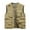 Khaki, variant on Men's Utility Safari Fishing Vest Big & Tall 2024 Summer Outdoor Hiking Travel Cargo Vests Jacket with Multi-Pockets