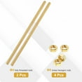 thumbnail image 3 of Uxcell 2 Sets Brass Fully Threaded Rod, M4x0.7mm Pitch Right Hand Threads Studs with Solid Brass Hex Nuts, 120mm/5" Long Threaded Screw Rods Fasteners for Anchors Bolts Hangers Clamps, 3 of 7