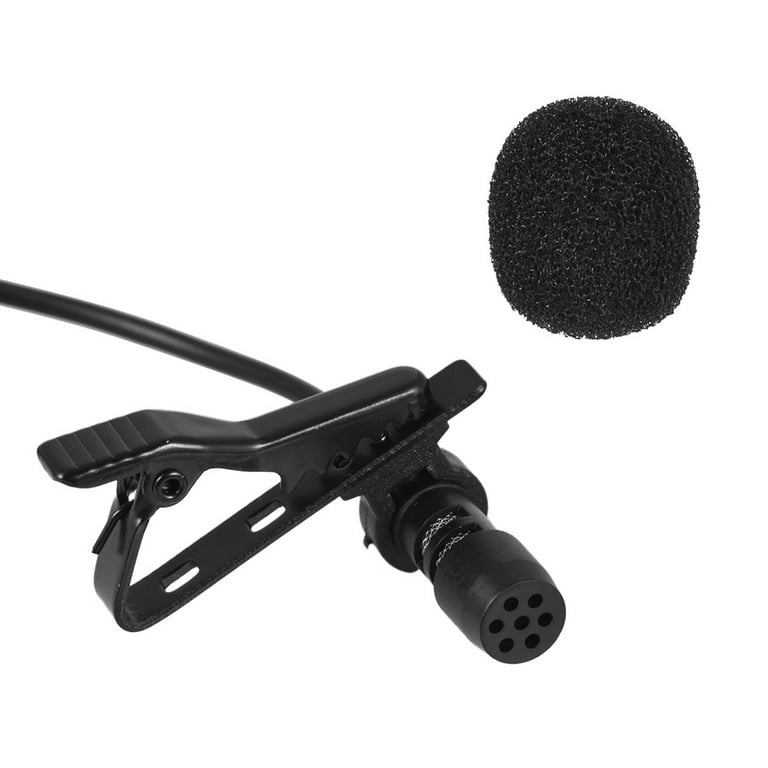 Microphone Clip-on Lapel Lavalier Mic Wired For Phone Laptop Highly  Sensitive Microphone