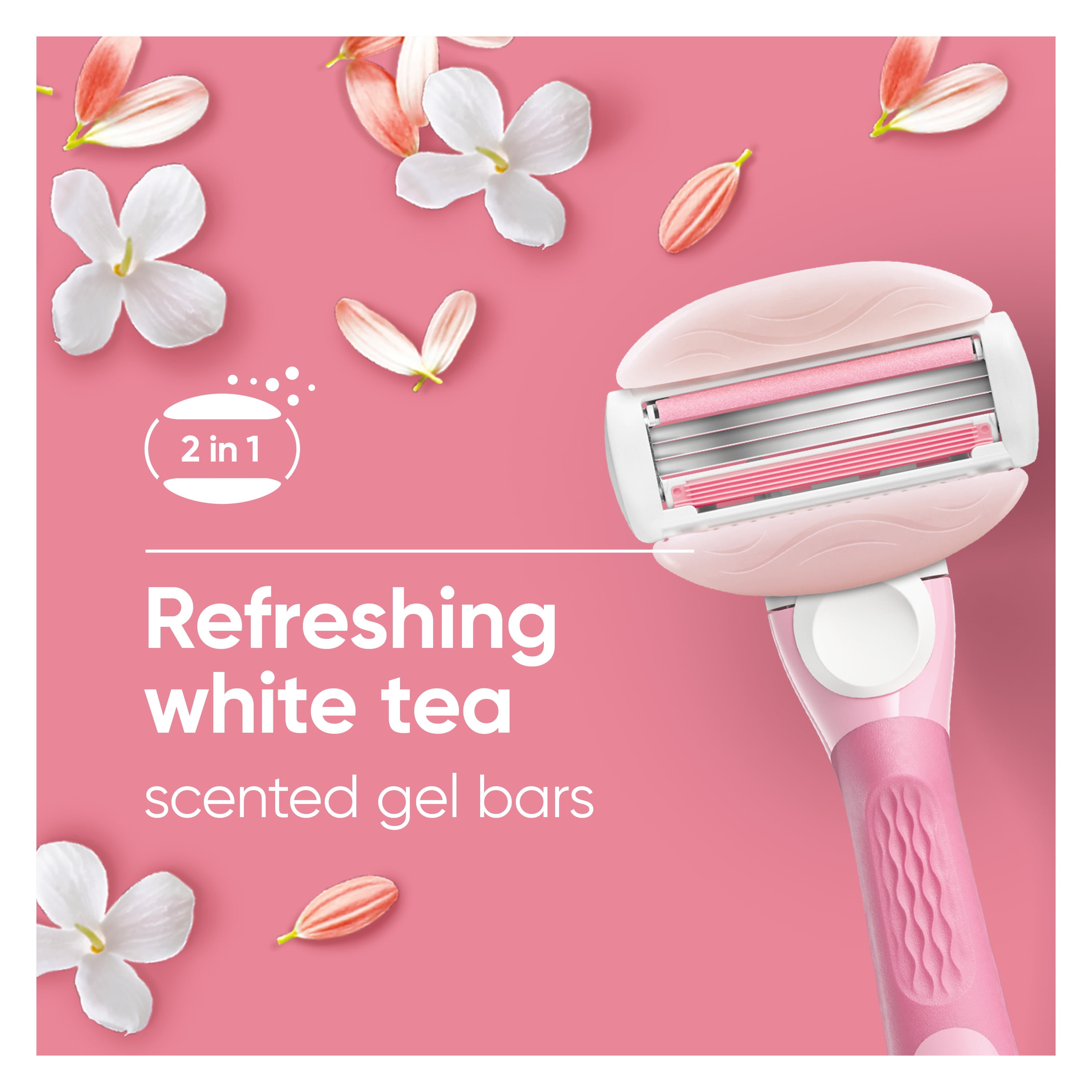 Venus ComfortGlide3 White Tea Manual Razor Bundle with 10 Blade Cartridge Refill