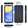 thumbnail image 2 of Njjex Galaxy A15 5G Cases, Sturdy Phone Case for Samsung A15 5G 6.5", Full-Body Shockproof Protection Heavy Duty Hard Plastic & Shock Absorption Rubber Bumper 3-in-1 Case Cover - Blue, 2 of 6