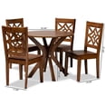 thumbnail image 7 of Bowery Hill Walnut Brown Finished Wood 5-Piece Dining Set, 7 of 7