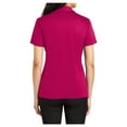 thumbnail image 2 of Womens Silk Touch Polyester Performance Polo Pink Raspberry Small, 2 of 6