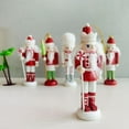thumbnail image 7 of 5 Pack Wooden Nutcracker Figure Ornaments, Wood Soldiers Set for Christmas Tree, Xmas Holiday Decorations, 5 inches, 7 of 7