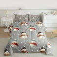 thumbnail image 2 of jejeloiu Kawaii Christmas Rsnowmen Bedding Comforter Set,Merry Xmas Twin Comforter Sets,Happy New Year Bedding Set For Girls,Microfiber Bedroom Decor Reversible,2 Pieces, 2 of 8