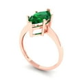thumbnail image 2 of 2.5 ct Marquise Cut Simulated Emerald Solitaire Engagement Ring for Women in 18K Rose Gold, 2 of 5