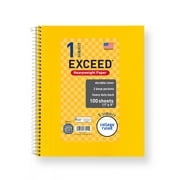Exceed 1 Subject 100 Count Notebook, Yellow Mustard, 11" x 9", College Ruled