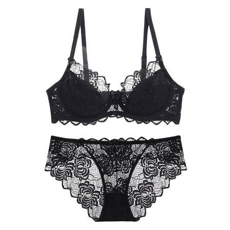 Lingerie Set Lace Robe Mens Briefs Pack Womens Sexy Lace Lingerie Womens Comfortable And Breathable Gathering Oversized Bra Set