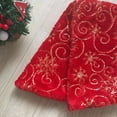 thumbnail image 5 of Christmas Tree Skirt for Xmas Tree Holiday Party Decorations White Plush Silver Sequin Snowflake, 5 of 5