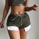 thumbnail image 1 of Pantalones ajustados sexys de rayas de punto para mujer, moda de verano europea y americana, pantalones casuales de cintura alta y cadera para chicas calientes, 1 of 6