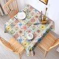 thumbnail image 2 of Pioneer Flower Floral Print Pattern Square Tablecloth, Waterproof Wipeable Spillproof Washable Table Cover for Home Kitchen Party Decor, 60"x60", 2 of 6