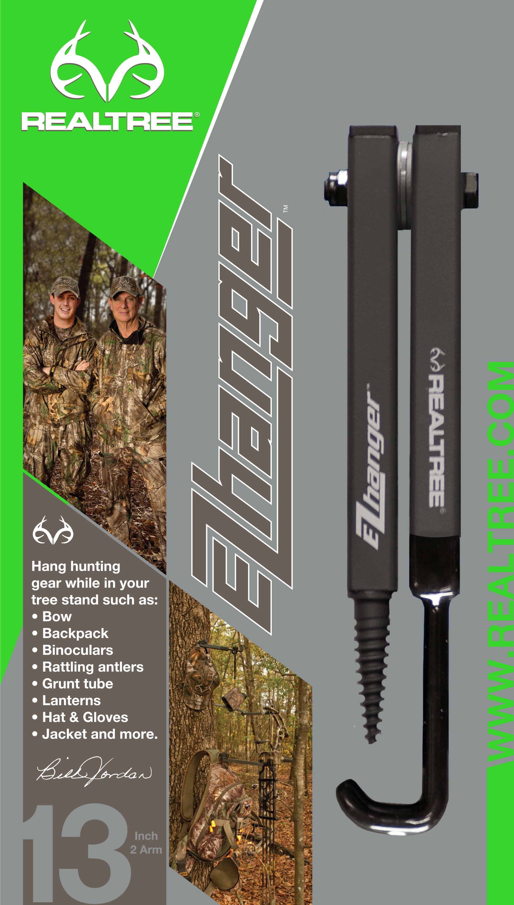 Realtree EZ Hanger 23 Inch 2-Arm Gear Hanger Archery Deer Hunting 