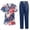 01-Dark Blue, variant on 1776-2026 250th Anniversary USA 4th of July Women’s 2-Piece Scrub Set, V-Neck Short Sleeve Top & Pants, Soft Medical Uniform with Pockets for Nurses 01-Royal Blue L
