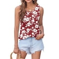 thumbnail image 4 of Fantaslook Womens Tank Tops Dressy Casual Sleeveless Blouses Crew Neck Pleated Tunic Shirts Summer Tops, 4 of 9