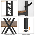 thumbnail image 4 of Alden Design 6 Tier Industrial Baker’s Rack with Adjustable Feet, Rustic Brown, 4 of 9