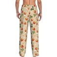 thumbnail image 3 of Daiia Floral Strawberr Men's Sleep Pant with Pockets and Drawstring,Pajama Pants-X-Large, 3 of 9