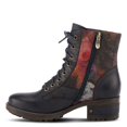 thumbnail image 2 of L’Artiste Marty Hand-Painted Leather Ankle Boots for Women – Cozy Flannel Lined Comfort Boot with Zipper Closure, 2 of 7