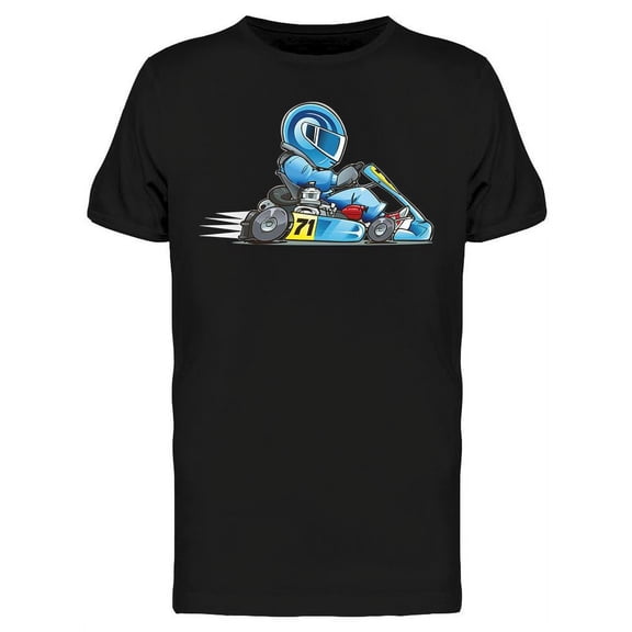 Cartoon Kart Racer T-Shirt Men -Image by Shutterstock, Male XX-Large