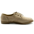 thumbnail image 5 of Ollio Women's Classic Flat Shoes Lace Up Faux Suede Oxfords ZM2910, 5 of 6