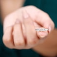 thumbnail image 2 of Empire Jewelry Stamped 14K White Gold Plated Ring - 1.2 Ct Oval Cut Moissanite Wedding Diamond Minimalist Ring for Women - Engagement Wedding Diamond Jewelry - 6th Anniversary Gifts, 2 of 5