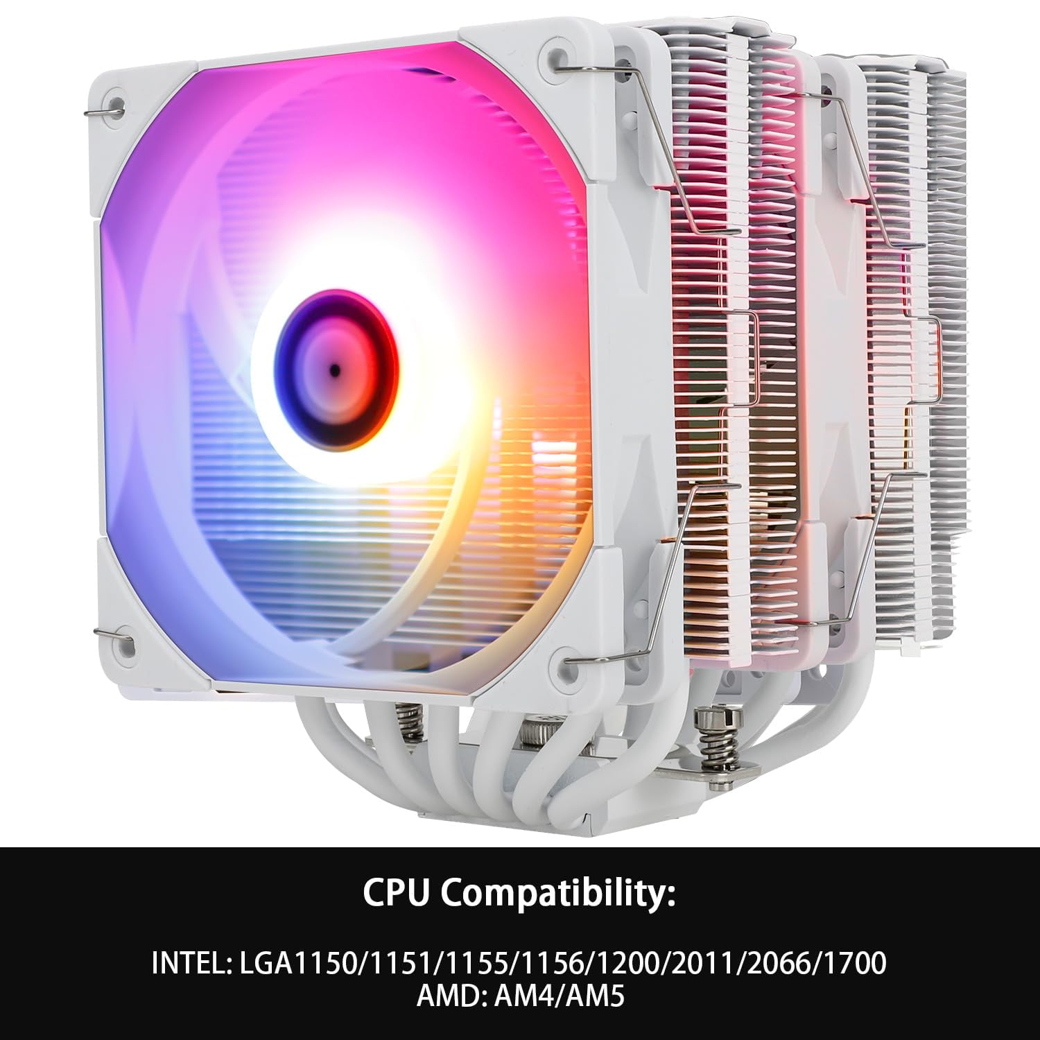 Thermalright Peerless Assassin 120 White ARGB CPU Air Cooler,6 Heat Pipes,TL-C12W-S PWM Fan,Aluminium Heatsink Cover, AGHP Technology,for AMD AM4/AM5/Intel LGA 1700/115X/1200/2011/1851