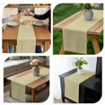thumbnail image 4 of Table Runner Dresser Scarves 36 Inch Long,Pure Color Yellow Linen Dining Table Runners, 4 of 9