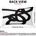 thumbnail image 2 of Black and White Lumbar Pillow Covers 12X20 Inch Modern Abstract Graffiti Art Line Decorative Pillow Cases with Zipper Set of 2 Boho Home Decor for Sofa Couch Living Room Bedroom, 2 of 3