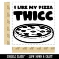 thumbnail image 2 of Thicc Thick Chicago Deep Dish Pizza Self-Inking Rubber Stamp Ink Stamper - Red Ink - Large 1-1/2 Inch, 2 of 7