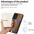 thumbnail image 3 of Nalacover 2-in-1 Magnetic Case for Samsung Galaxy A32 5G, Back Wallet Case with Detachable Card Holder Ring Stand Cover for Samsung Galaxy A32 5G, Vintage PU Leather Shockproof Case - Brown, 3 of 10
