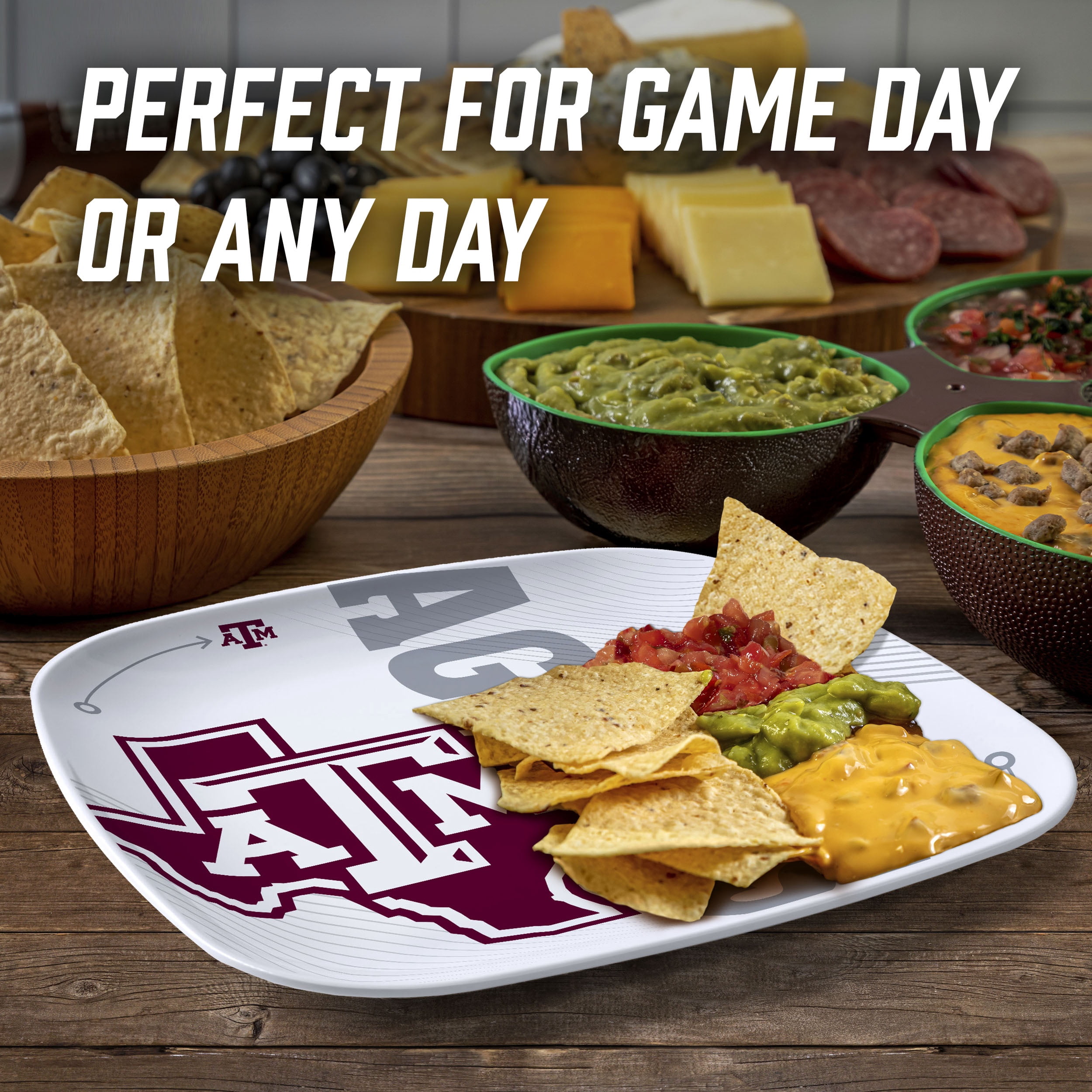YouTheFan NCAA Texas A&M Aggies Large Party Plate