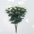 thumbnail image 4 of 10 ramos de hojas de eucalipto artificiales, plantas de eucalipto artificiales, ramos de hojas de eucalipto artificiales de dólar de plata para fiestas, bodas, decoración del hogar JM, 4 of 5