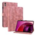 thumbnail image 2 of FJLBDE Case for Lenovo Tab M10 5G 10.6 inch TB360ZU 2023, Embossed Flower PU Leather Flip Wallet Folio Stand Cover, Pink, 2 of 7