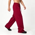 thumbnail image 5 of Guluxicc Gym Pants for Men Elastic Waist Drawstring Yoga Trousers with Pockets Wide-Leg Classic Fit Summer Athletic Pants, 5 of 6