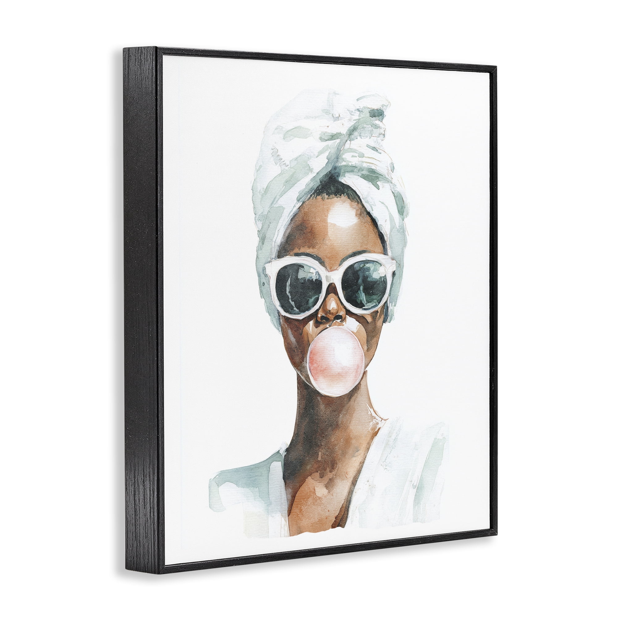 Stupell Industries Bubble Reverie Female Black Framed Giclee Art, design by Svetlana Aleynikova