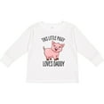 thumbnail image 3 of Inktastic This Little Piggy Loves Daddy- cute Boys or Girls Long Sleeve Toddler T-Shirt, 3 of 5