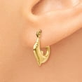thumbnail image 3 of Real 14kt Yellow Gold Polished Dolphin Hoop Earrings; for Adults and Teens; for Women and Men, 3 of 4