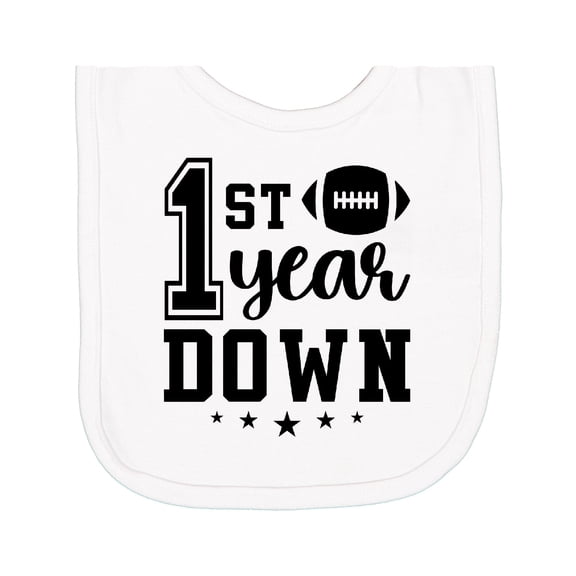 Inktastic 1st Year Down Football Newborn Bib