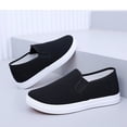thumbnail image 6 of Women's Casual Slip On Canvas Sneakers Fashionable Comfortable Flat Shoes for Daily Wear with Jeans and Pants, 38, 6 of 6