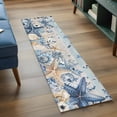 thumbnail image 3 of Runner Rug 2'x6', Blue Starfish Coastal Washable Non-Slip Hallway Runner Rugs, Eucalyptus Summer Nautical Shell Vintage Bedside Rugs Floor Mats Carpet Runners for Kitchen Bathroom Laundry Room, 3 of 8