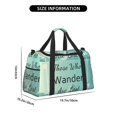 thumbnail image 4 of Ratiio Not All Those Who Wander Are Lost1 Pattern Hand Travel Bag, Weekender Carry On for Women Men, Sports Gym Bag, Workout Duffel Bag, Overnight Shoulder Bag fit 15.6 Inch Laptop, 4 of 6